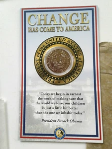 MONEDA PRESIDENCIAL DE 24 QUILATES Moneda Conmemorativa de Barack Obama Nueva Condición de Menta - Imagen 1 de 5