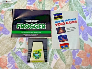 Vintage Frogger 1982 Parker Brothers Sega Game Cartridge & Manual - Bild 1 von 1