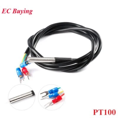 Waterproof Pt100 Temperature Sensor Module Stainless Steel Controller Probe - Image 1 of 4