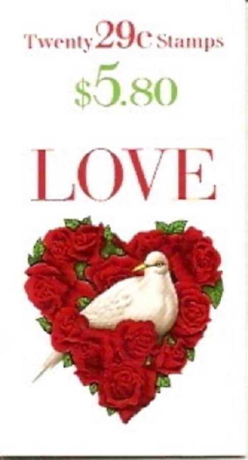 USA BOOKLET SC# BK214 LOVE 29c.- BKLT OF 20 MNH PL# A11111 - Image 1 of 1