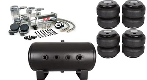 VIAIR Dual 444C Compressors with 5 Gallon Tank & 4ct 2500lb Air Lift Bags - 12V - Picture 1 of 10