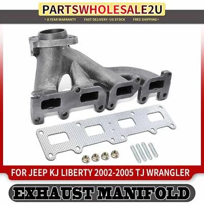 Colector de escape con kit de junta para Jeep Wrangler 2003-2006 Liberty 2002-2005 Foto 1 de 4