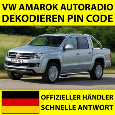 ✅VOLKSWAGEN AMAROK AUTORADIO DEKODIEREN PIN CODE FÜR ALLE MODELLE RNS RCD MFD✅ - Bild 1 von 4
