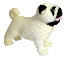 12" Standing Misfit the Farting Pug Dog Plush Stuffed Animal Toy - 2028