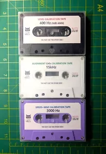 Set of 3x Test/Calibration audio tapes for mid/high class cassette equipment - Picture 1 of 5