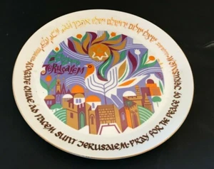 "Arte Placa de Porcelana Naamán De Colección Jerusalén Paz Israel Shemuel Katz 10" - Imagen 1 de 2
