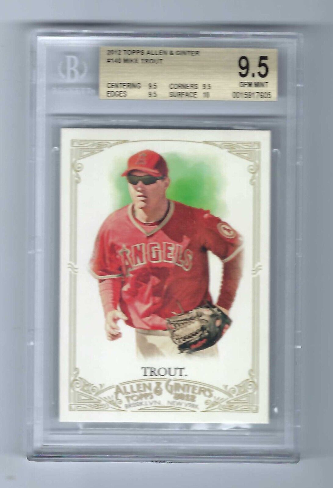 2012 Topps Allen & Ginter #140 Mike Trout Angels BGS 9.5 GEM MINT