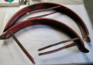 1930's/40's Hawthorne Balloon 26" Tire Peaked Bicycle Fenders-Duckbill Front - Picture 1 of 5