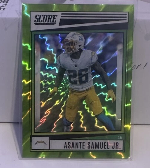 2022 Score electric Asante Samuel Jr. 32/99 Los Angeles Chargers #140 SSP - Image 1 of 2