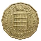 Great Britain 3 Three Pence 1966 Nickel-Brass Coin Elizabeth II X 68