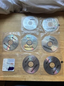 Microsoft Works Suite 2000 7 disc set. With Key - Picture 1 of 4