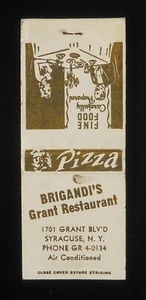 1960s Jack & Joe Brigandi's Grant Restaurant Pizza 1701 Grant Blvd. Syracuse NY - Picture 1 of 2
