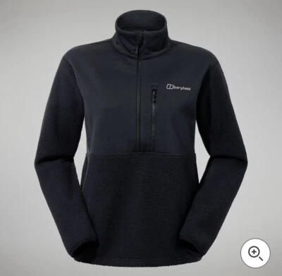 Berghaus Ladies Fleece Warm Comfy HZ Jacket - Black, Size 12, RRP £65. b63 - Image 1 of 4