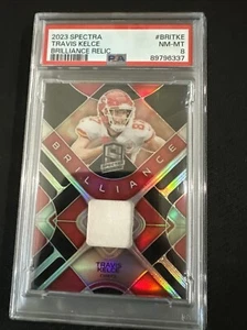 2023 Panini Spectra - Brilliance Silver Prizm #BRI-TKE Travis Kelce /99 PSA 8 - Picture 1 of 3