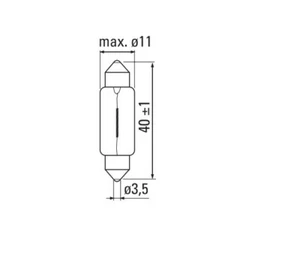 TUNGSRAM 12v SV8,5-8 FESTOON GLOBE x10 - Picture 1 of 1