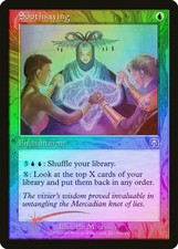 Soothsaying FOIL Mercadian Masques HEAVILY PLD Blue Uncommon MAGIC CARD ABUGames