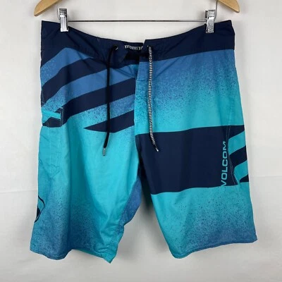 Volcom Mod-Tech Men's Size 33 Blue Board Shorts - Image 1 of 4