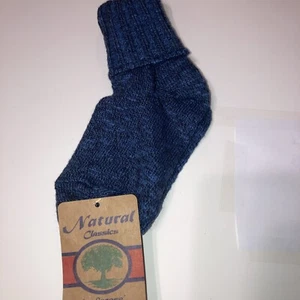 Vintage Kids Socks Dk . Blue Socks Anklet Sock Size 6-8,U.S.A. Cotton - Picture 1 of 3