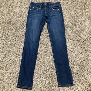 Pantalones de mezclilla American Eagle súper ajustados para mujer talla 2 azules - Imagen 1 de 6