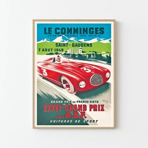 Póster publicitario vintage Le Comminges Grand Prix impresión de bellas artes | decoración del hogar - Imagen 1 de 9