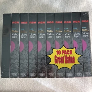 RCA T-120 VHS Hasta 6 Horas Hi-Fi Estéreo Video Cinta Lote De 10 Nuevo Sellado - Imagen 1 de 3