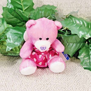 2007 Build A Bear Workshop/Donald's 4 Zoll Frühlingsbär rosa feiert 10 Jahre  - Bild 1 von 9