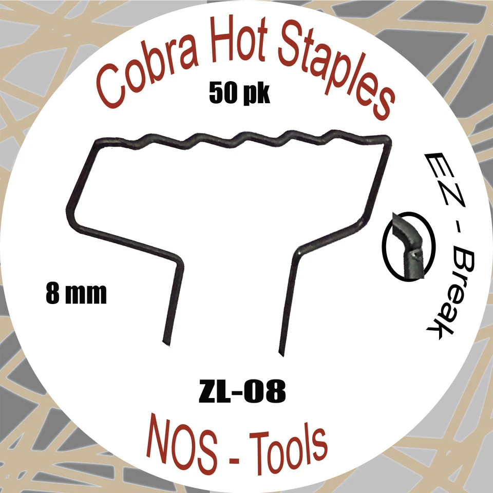 Pre-cut Hot Staples For Plastic Welder ZL-08 Z-Long Pattern 8mm Foto 1 de 1