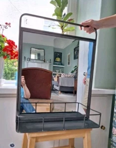 One World Granville Iron Mirror with Shelf - Picture 1 of 7