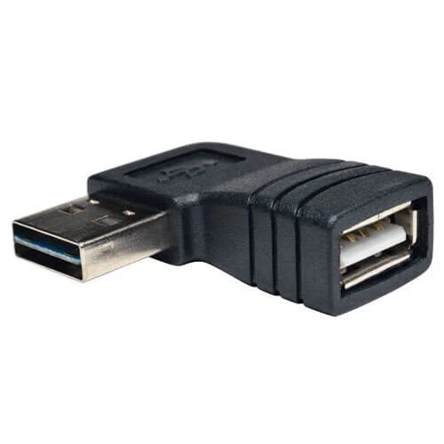 Tripp Lite Black USB 2.0 90 Degree Adapter Right Angle Male to Female USA Seller - Image 1 of 1
