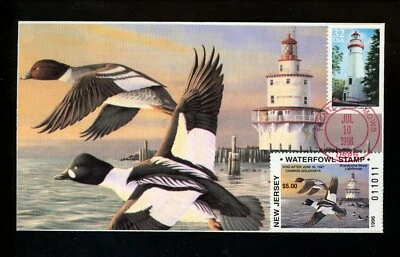 US FDC NJ New Jersey State Duck Stamp 1996 Goldeneyes Brandywine Goebel #11/27 - Image 1 of 3