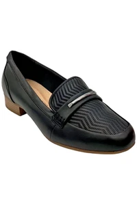 Clarks Collection Leather Loafer Juliet Aster Black - Picture 1 of 3