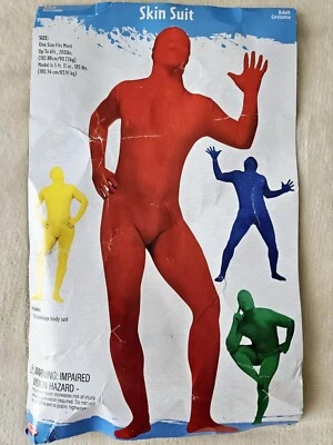 Fun World Unisex Adult Red Skin Morph Body Suit Costume One Size - U.S. Seller - Image 1 of 4