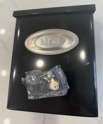 Mailbox Wall-Mount with Slot And Lock. Black - 12 X 9 - Image 1 of 4