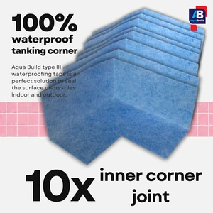 10x Wasserdicht Tanking Vorgefertigt Abdichtung Innenecken Feuchtraum Aqua Bau - Bild 1 von 6