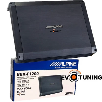 Amplificatore 4 Canali Alpine BBX F1200 Classe A/B 600W con Crossover HP/LP Nuov - Immagine 1 di 4