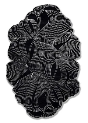 Rug New ebony/crystal gray hand tufted Rug Handmade Area Rug Carpet for Home, - Image 1 of 4