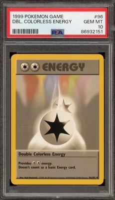 Pokemon Double Colorless Energy Base Set Unlimited #96 PSA 10 Gem Mint - Image 1 of 2