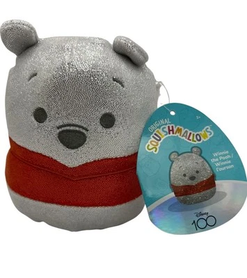 Squishmallow Kellytoy Plush Disney 100 Anniversary Winnie the Pooh 5" New w/Tag - Image 1 of 4