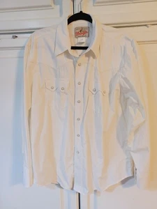 Wrangler Pearl Snap American Cowboys Large Herren Elfenbein Creme - Bild 1 von 9