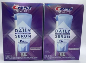 2PK Crest 3D White Daily Whitening Serum ~ 0.88 OZ Each ~ Fresh Mint ~ SEALED - Picture 1 of 2
