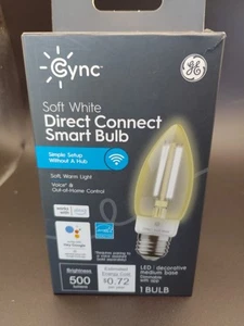 GE  CYNC Direct Connect Smart LED Light Bulb, Soft White  - Picture 1 of 10