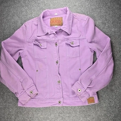 Chaqueta vaquera vintage Guess púrpura niños grande Foto 1 de 4