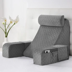 Reading Pillow,Back Pillow for Bed Sitting Up Adult,Backrest Support Pillow w... - Picture 1 of 6