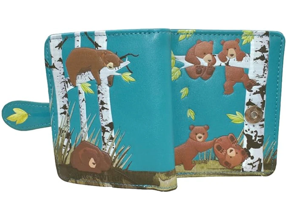 Shag Wear Bear Family Small Wallet for Women and Teen Girls Vegan Faux Leather - Image 1 of 3