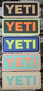 Lot of 5 YETI Authentic Vinyl Stickers Decals for Car Cooler Rambler Tumbler NEW - Picture 1 of 3