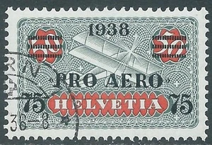 1938 SVIZZERA POSTA AEREA USATO PRO AERO - US3-7 - Picture 1 of 1