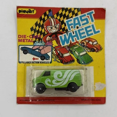 New NOS Playart Die Cast Pull Back Action Fast Wheel Chevy Van AC - Imagem 1 de 4