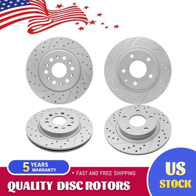 Kit de rotores de freno perforados delanteros y traseros para 2014 2015 2016 2017 2018 Mazda 6 Foto 1 de 4