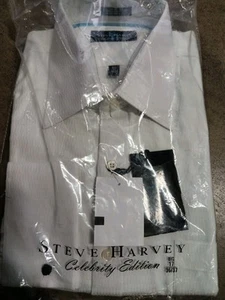 Steve Harvey COLLECTION Mens Size 17 36-37 Cufflink Dress Shirt NWT - Picture 1 of 5