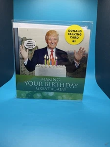 tarjeta de cumpleaños parlante de Trump - te desea un feliz cumpleaños en Donald Trump real - Imagen 1 de 4